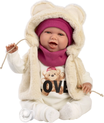 Llorens realistische NEW BORN baby pop met geluiden 42 cm