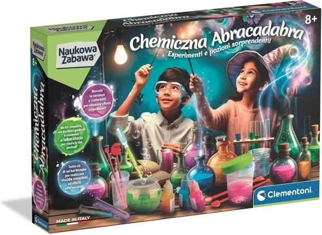 Clementoni Naukowa zabawa wetenschappelijke speelset – chemieset Abrakadabra