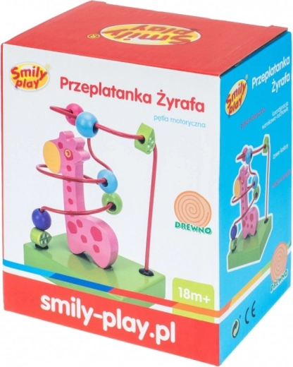 Houten rijgfiguur giraf