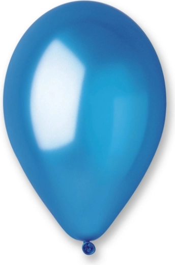 Metallic blauwe ballonnen 25 cm