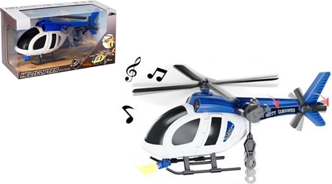 Politiehelikopter met licht en geluid