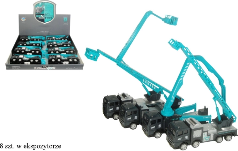 Kunststof bouwvoertuig met frictieaandrijving