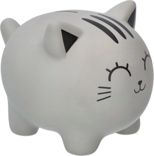 Grote spaarpot grijze kat