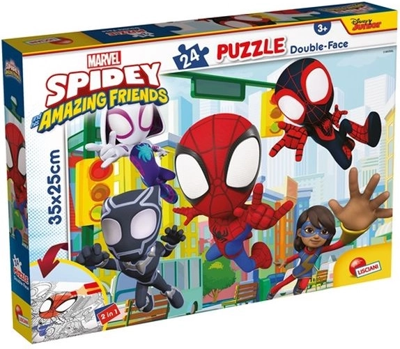Lisciani Marvel Spidey dubbelzijdige puzzel 24 stukjes