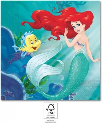 Disney Ariel papieren servetten 33 x 33 cm, 20 stuks