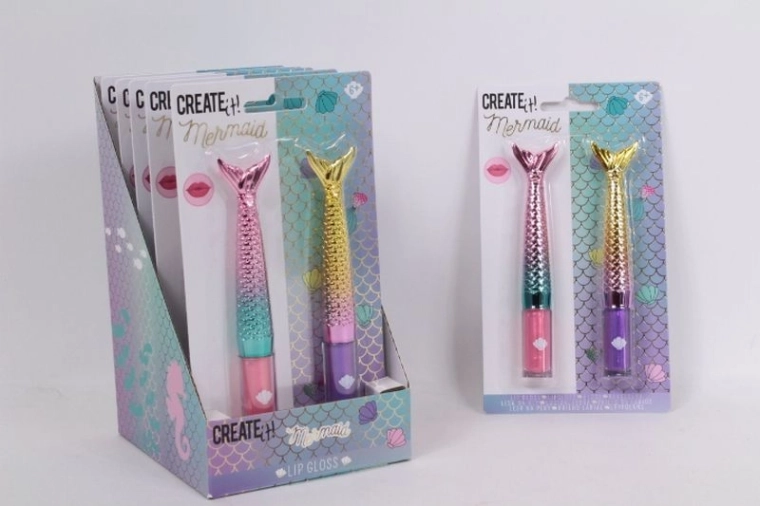 Create it! Set lipgloss in de vorm van een zeemeerminstaart (2 stuks)