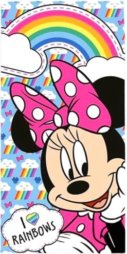 Kinder katoenen badhanddoek Disney Minnie Mouse 70 × 140 cm - 1 stuk