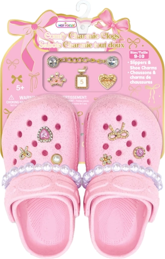 Kinderroze sandalen met accessoires Perla - 1 stuk