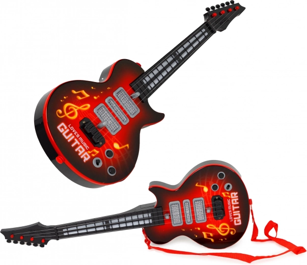 Elektrische gitaar voor kinderen met leermodus, infraroodsensor en melodieën - rood