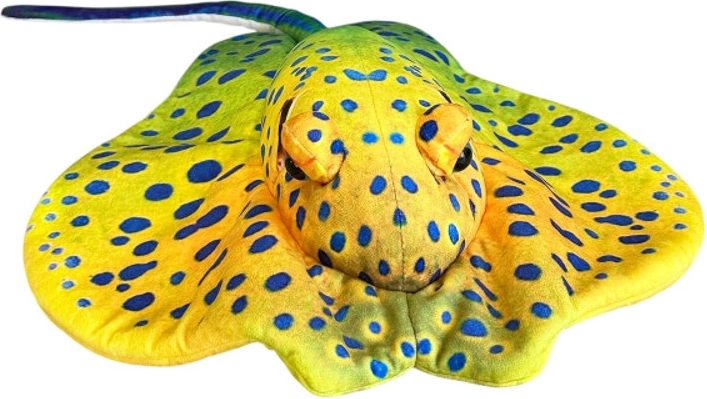 Pluchen rog geel 55 cm