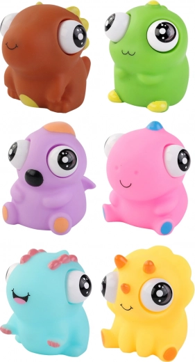 Dinosaurus speelgoed met pop-up ogen 7 cm