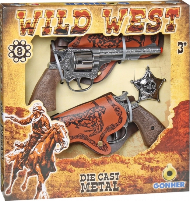 Cowboyset 2 revolvers met badge GONHER