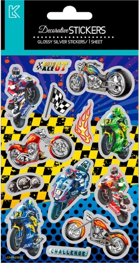 Stickers met race-motoren voor kinderen