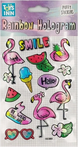 Holografische Smile-stickers – regenboogeffect
