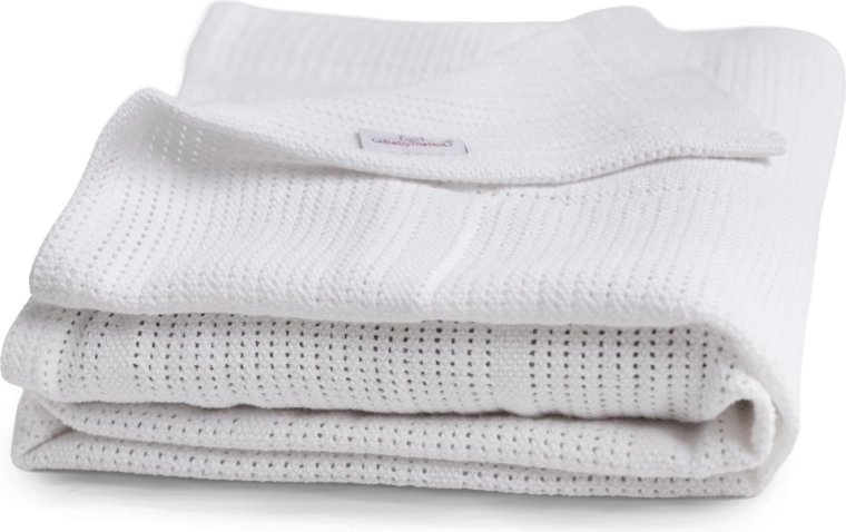 BabyMatex gebreide katoenen deken Sisi wit 75 × 100 cm