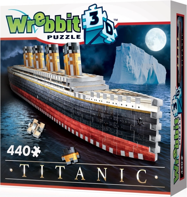 3D puzzel Titanic van Wrebbit, 440 stukjes