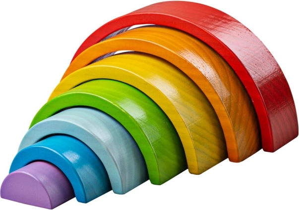 Houten stapelregenboog klein BIGJIGS BABY
