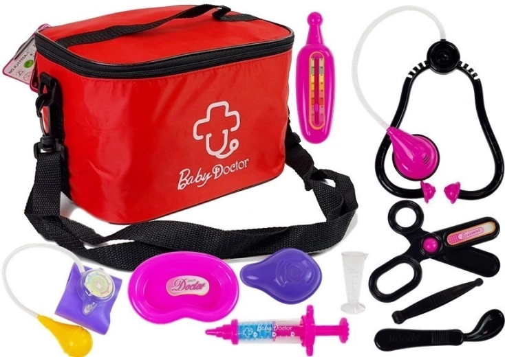 Dokterset in tas met accessoires Stethoscoop