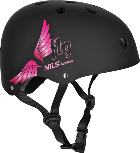 Fiets- en skeelerhelm NILS Extreme MTW001 Fly – matzwart – XS (48-52 cm)