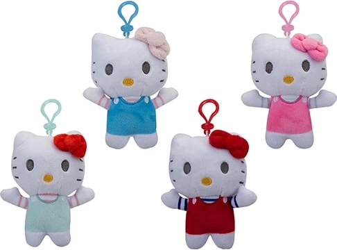 Hello Kitty pluche met clip 12 cm - 1 stuk