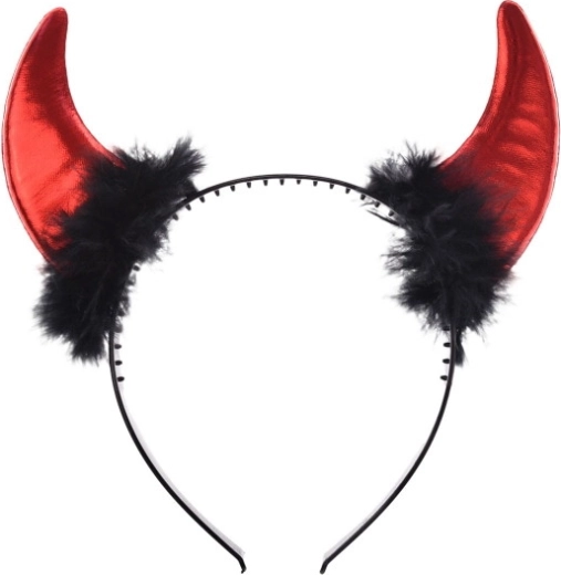 Gemetalliseerde rode duivelshoorns voor Halloween