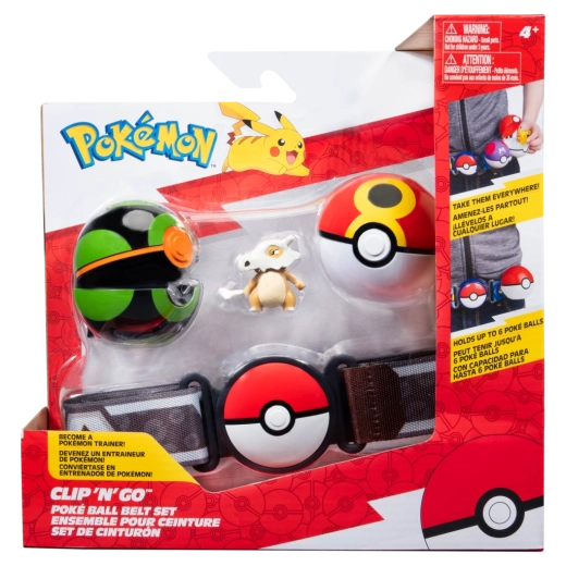 Pokémon Clip ’N’ Go-riem met Pokéballs en Cubone-figuur