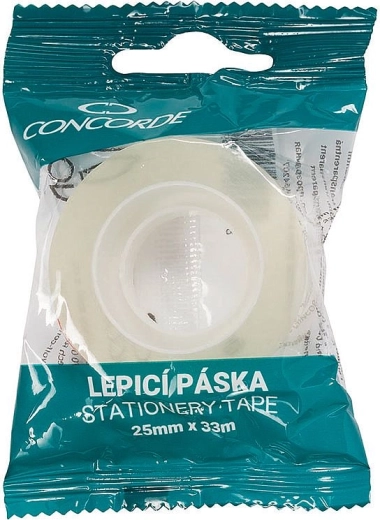 Concorde plakband 25 mm × 33 m transparant