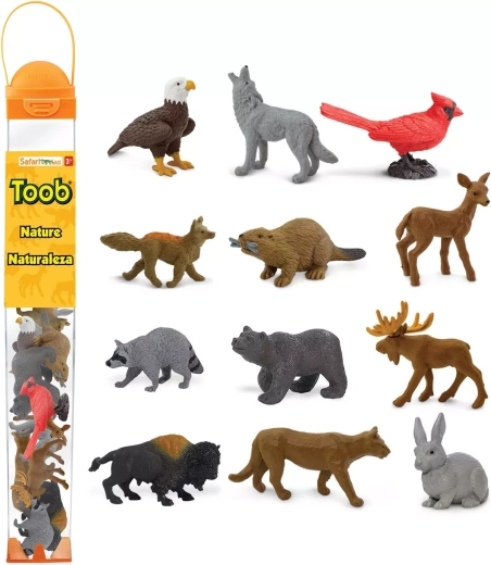 Tuba met figuren Safari Ltd. natuur (12 figuren)