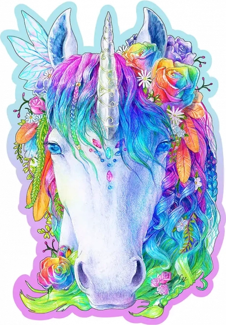 Houten puzzel stijlvolle eenhoorn 150 stukjes WOODEN CITY