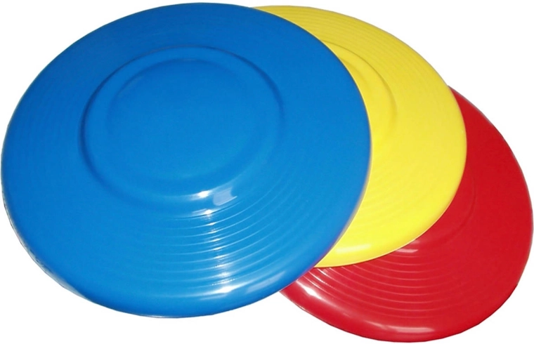 Vliegende frisbee-schijf UFO 22 cm, kunststof, mix van kleuren - 1 stuk