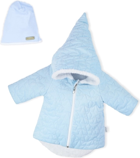 Winter babyjasje met muts NICOL Kids Winter blauw