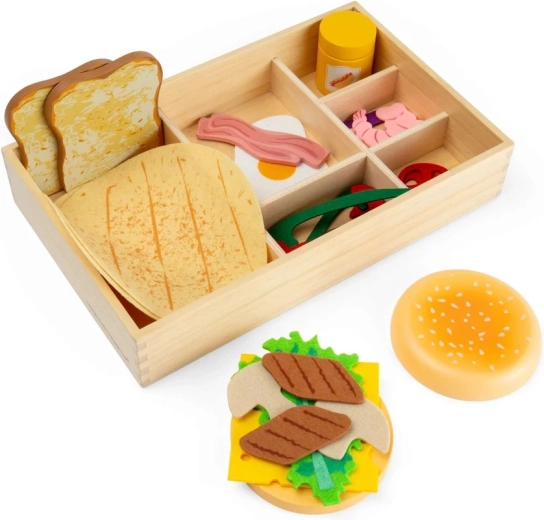 Bigjigs Toys set delicatessen van hout in doosje