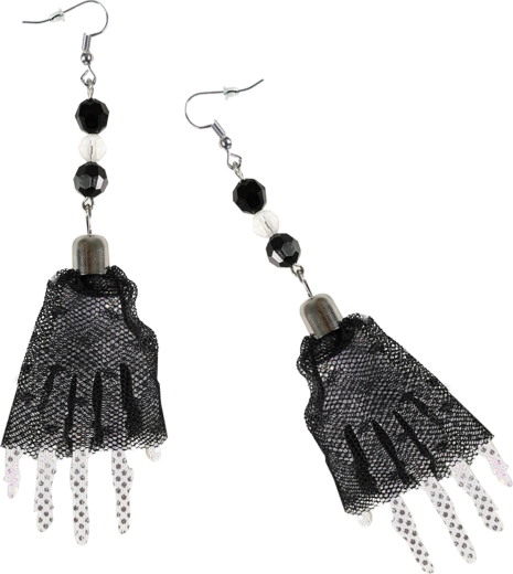 Halloween oorbellen met heksenhanden