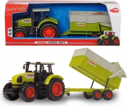 Tractor Claas Ares met aanhanger