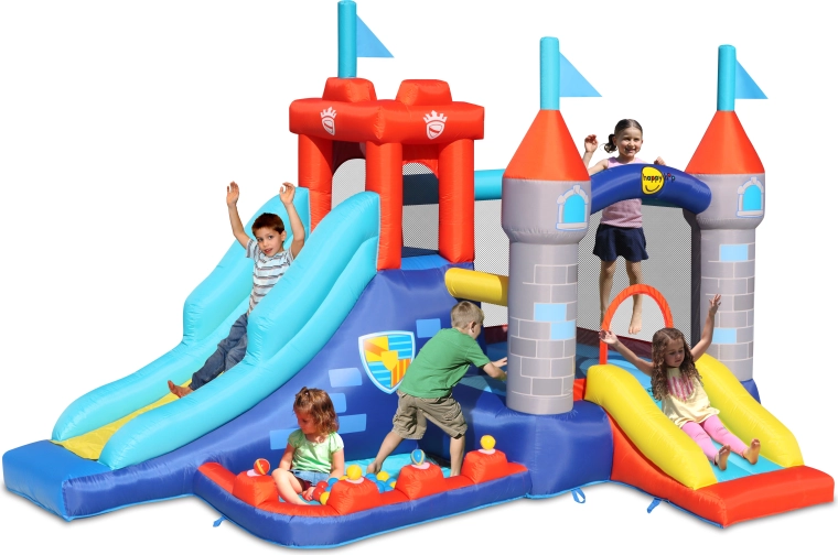 Happy Hop springend opblaaskasteel Fort voor kinderen