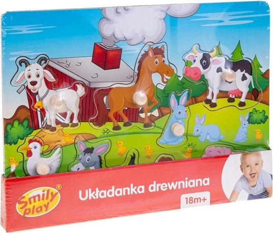 Smily Play houten inlegpuzzel op de boerderij