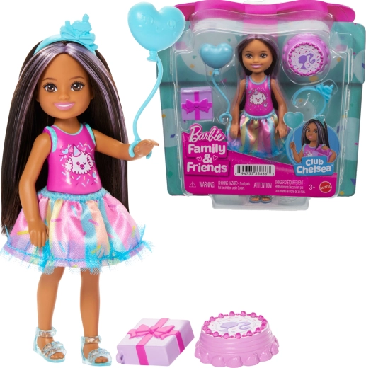 Barbie Club Chelsea verjaardagspop met accessoires