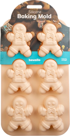 Siliconen bakvorm in de vorm van een peperkoekmannetje