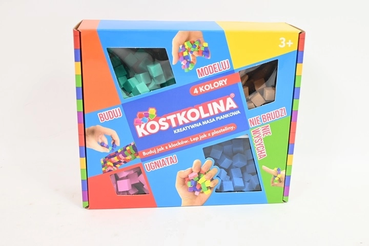 Kostkolina blauw – boetseerklei, 4 kleuren
