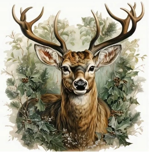 Norimpex schilderen op nummer Hert, koning van het bos 40 × 50 cm