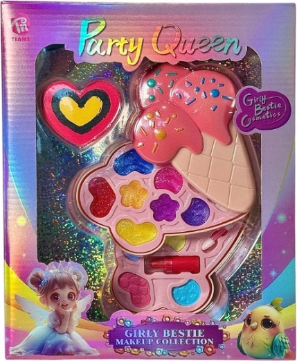 Creatieve cosmeticaset voor poppen in een palette in de vorm van een ijsje