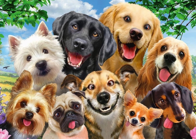 Schmidt puzzel honden-selfie 500 stukjes