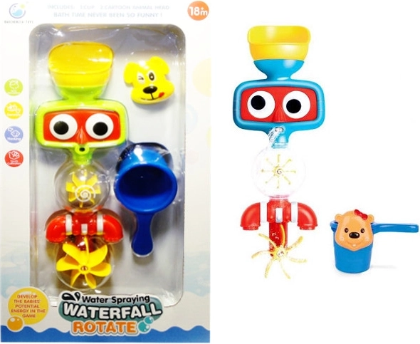 Badspeeltje voor peuters met watercarrousel