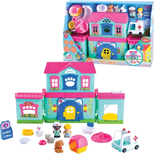 PlayGo dierenkliniek op batterijen, 16-delig