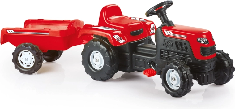 Traptractor Ranchero met aanhanger rood