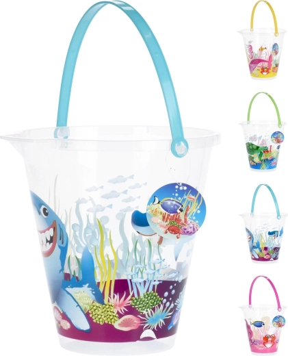 Kinderemmertje met hengsel met zeethema 22 × 23 cm, mix van kleuren