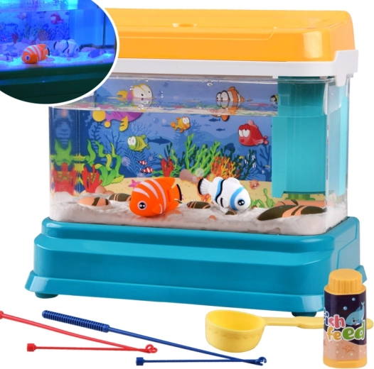 Interactieve verlichte aquariumlamp + magnetische visjes ZA4367