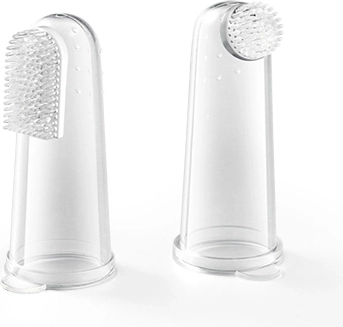 Set siliconen vingertandenborstels BABYONO, 2 stuks, 0m+