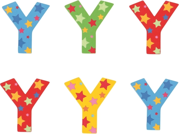 Houten letter Y met sterretjes Bigjigs Toys