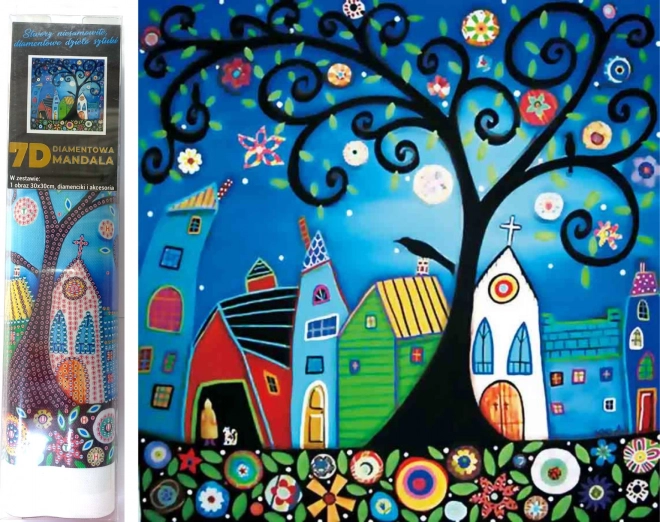 Diamant schilderen 7D Sprookjesstad 30 × 30 cm